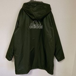 アディダス(adidas)の214美品★アディダス　ロングベンチコート　フード　フリース　キルティングLL　(ウェア)