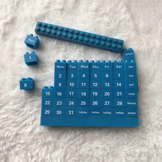 カレンダー　ブロック　組み立て　自分で作るカレンダー(その他)