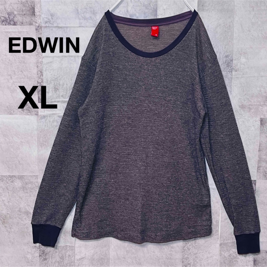 EDWIN(エドウィン)のエドウィントレーナー　スウェット　XL パープル　春服 メンズのトップス(スウェット)の商品写真