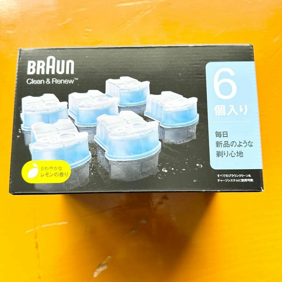 BRAUN(ブラウン)のブラウン アルコール洗浄液 (6個入) メンズシェーバー用 CCR6 インテリア/住まい/日用品の日用品/生活雑貨/旅行(日用品/生活雑貨)の商品写真