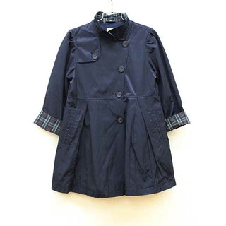 ファミリア(familiar)の【新入荷!】▼ファミリア/familiar▼120cm コート 濃紺×深緑×白×赤 お受験 フォーマル お稽古 通塾 見学会 面接 通学 入学式 卒園式 結婚式【中古】子供服 キッズ kids 女の子 fml 321042(その他)