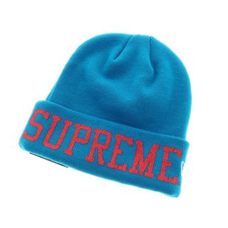 シュプリーム(Supreme)の【中古】シュプリーム Supreme 2023年秋冬 New Era Varsity Beanie ニットキャップ セルリアンブルーxレッド【メンズ】(ニット帽/ビーニー)