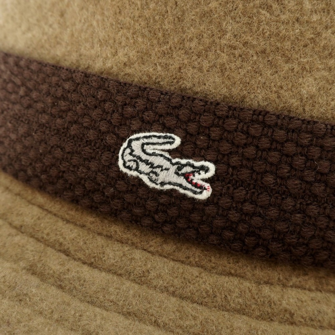 LACOSTE(ラコステ)の【中古】ラコステ LACOSTE ウール 中折れハット ライトブラウン【サイズ58cm】【メンズ】 メンズの帽子(ハット)の商品写真