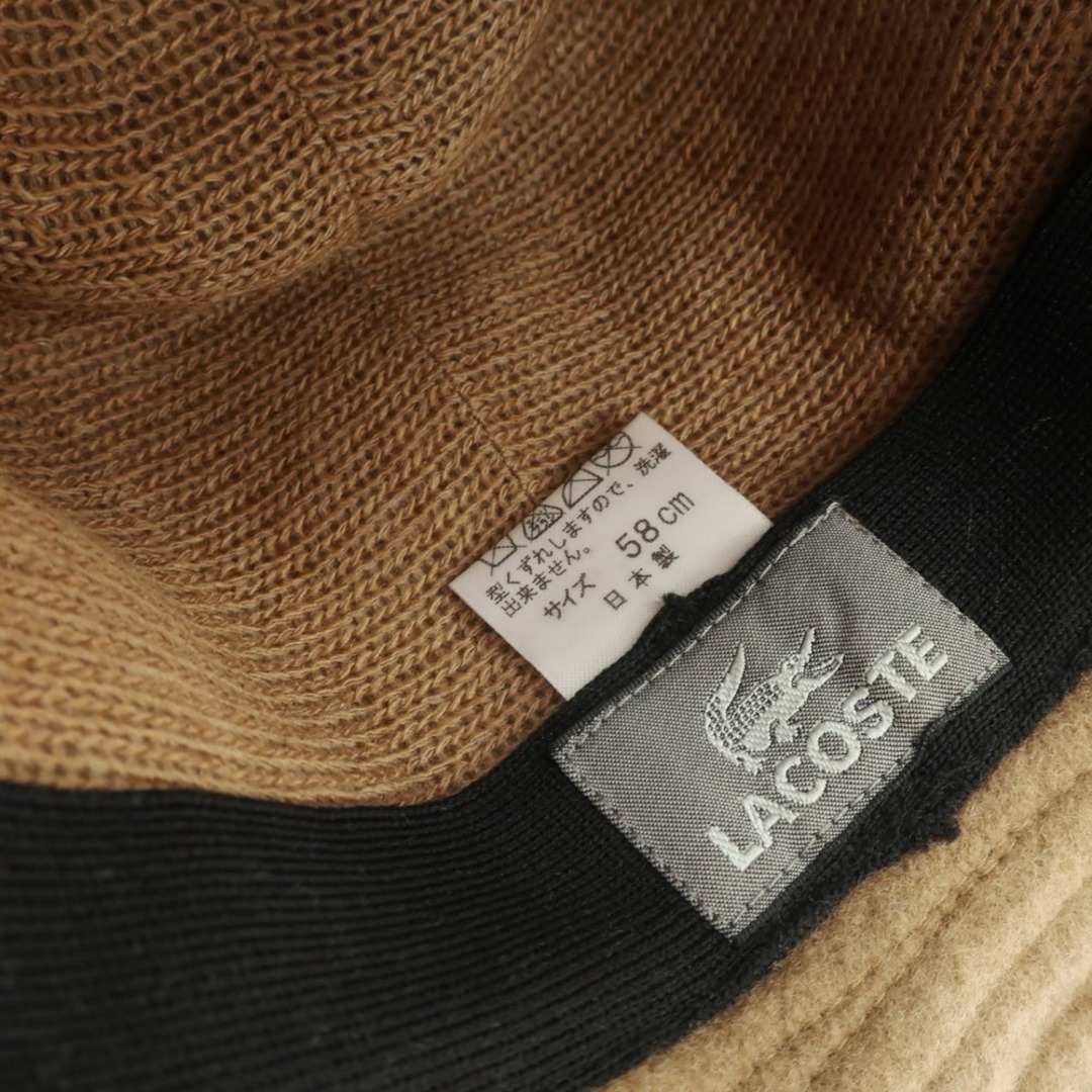 LACOSTE(ラコステ)の【中古】ラコステ LACOSTE ウール 中折れハット ライトブラウン【サイズ58cm】【メンズ】 メンズの帽子(ハット)の商品写真