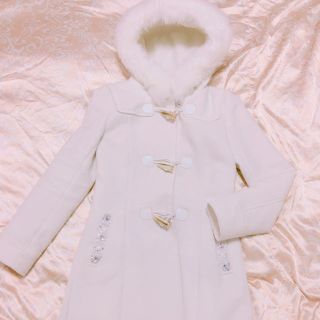 ミシェルマカロン(michellMacaron)の3/16までの出品！ミシェル♡ビジュー付きロングダッフルコート(ダッフルコート)