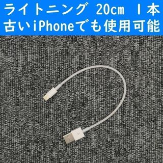 アップル(Apple)のiPhone　新型　白色　20cm　１本　USBライトニング充電通信ケーブル(バッテリー/充電器)