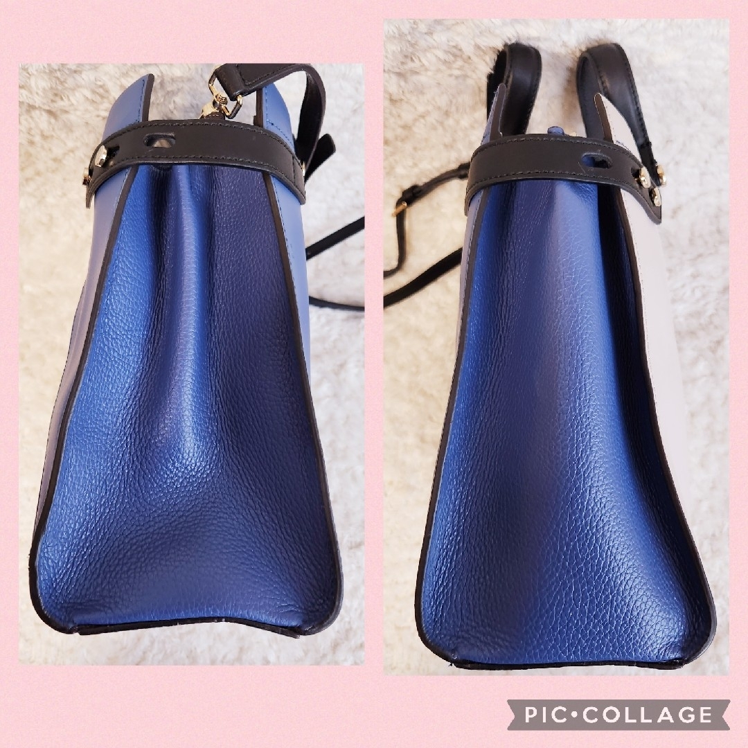 Furla(フルラ)の売約品(ピコレット様) FURLA 本革 2WAY ショルダーバッグ ブルー レディースのバッグ(ショルダーバッグ)の商品写真