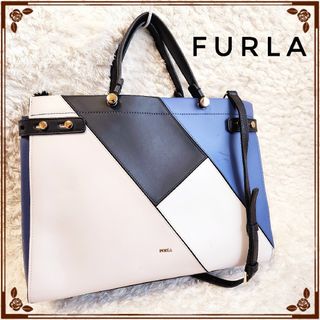 フルラ(Furla)の売約品(ピコレット様) FURLA 本革 2WAY ショルダーバッグ ブルー(ショルダーバッグ)