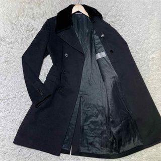 状態使用感は薄く綺麗で清潔です正規品 13aw Dior homme 100%カシミヤ コート 黒×グレー