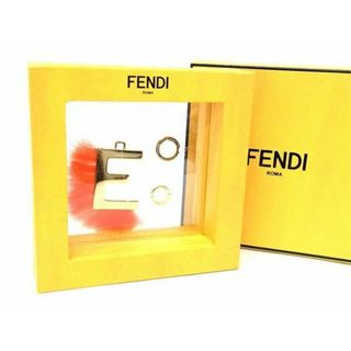 フェンディ(FENDI)の■極美品■ FENDI フェンディ ABCLICK E ファー ペンダントトップ イニシャルチャーム レディース ゴールド系×オレンジ系 AT5896(その他)