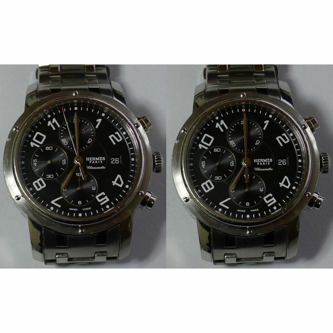 Hermes(エルメス)のエルメス・クリッパー・クロノグラフ・デイト付ＳＳブレスCP1.910自動巻箱保付 メンズの時計(腕時計(アナログ))の商品写真