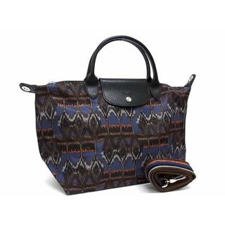 ロンシャン(LONGCHAMP)の■新品■未使用■ LONGCHAMP ロンシャン ルプリアージュ ネオ ナイロン 2WAY ハンドバッグ ショルダー ネイビー系×ブラウン系 AS6184(その他)