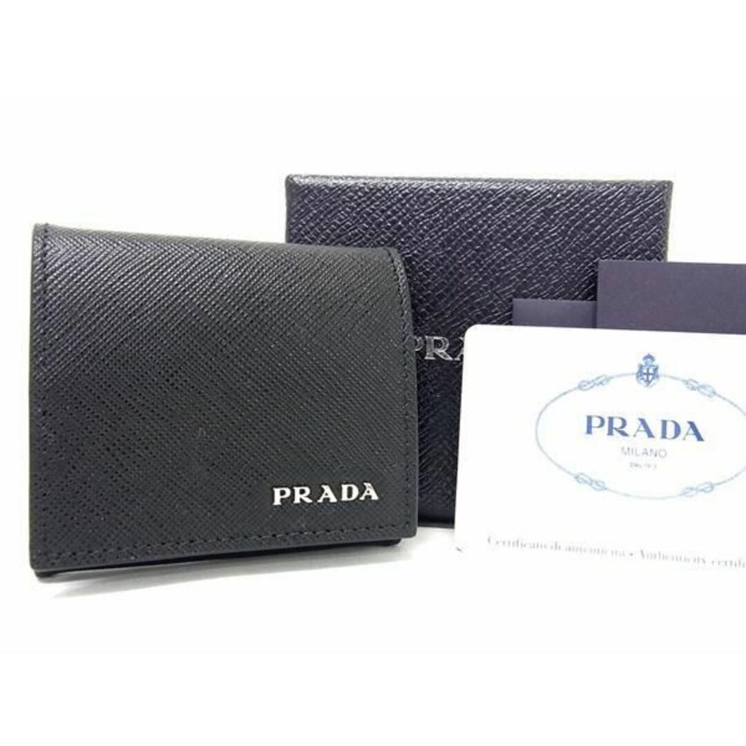 ■新品■未使用■ PRADA プラダ 2MM935 サフィアーノレザー コインケース コインパース 小銭入れ ブラック系 AU5070 |  フリマアプリ ラクマ