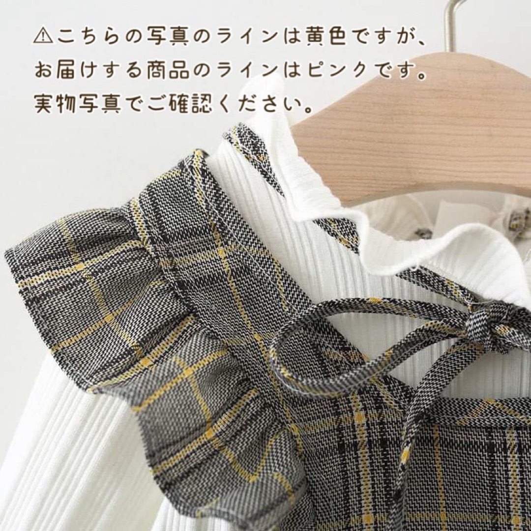 ♡ チェック ワンピース ♡ 100 フォーマル キッズ  記念日 おしゃれ キッズ/ベビー/マタニティのキッズ服女の子用(90cm~)(ワンピース)の商品写真