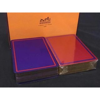 エルメス(Hermes)の■新品■未使用〜■ HERMES エルメス トランプ テーブルゲーム カードゲーム 2点セット ネイビー系×レッド系 AT5893 (その他)