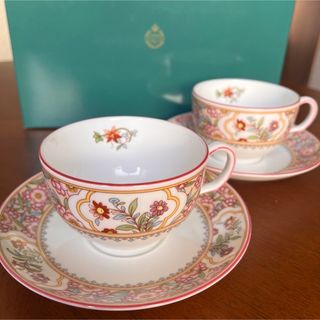 ミントン(MINTON)の【未使用美品】ミントン★アジアンフラワー★C/Sペア（お箱なし）(食器)