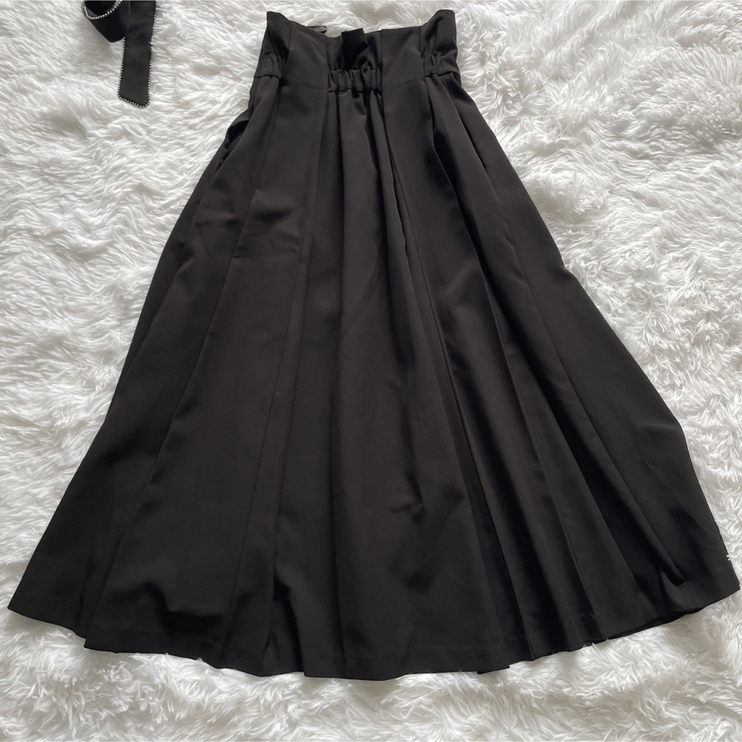 Ameri VINTAGE(アメリヴィンテージ)のAMERI♡アメリ　BALL CHAIN SKIRT ブラック　フレア　Aライン レディースのスカート(ロングスカート)の商品写真