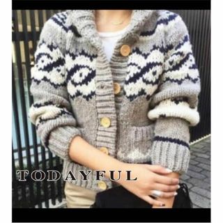 トゥデイフル(TODAYFUL)のTODAYFUL Cowichan Knit カウチンニットカーディガン(カーディガン)