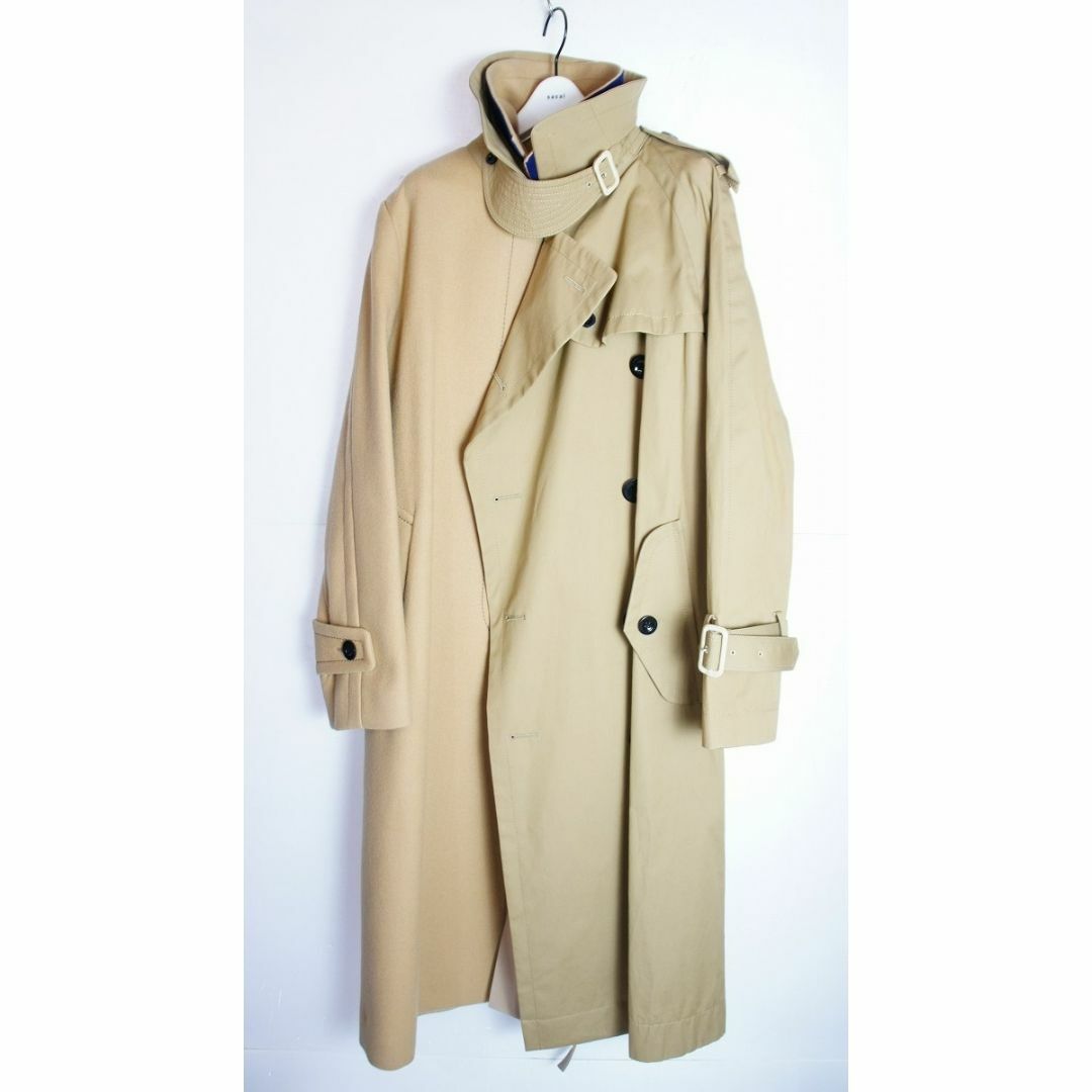 sacai(サカイ)の19AW sacaiサカイ ドッキング再構築 19-04534コート113O▲ レディースのジャケット/アウター(スプリングコート)の商品写真