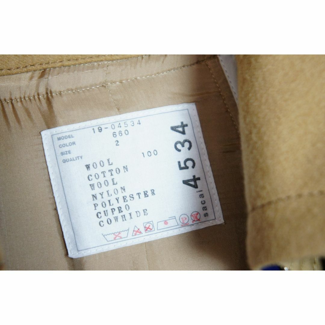 sacai - 19AW sacaiサカイ ドッキング再構築 19-04534コート113O sacai - 19AW sacaiサカイ ドッキング再構築 19-04534コート113O