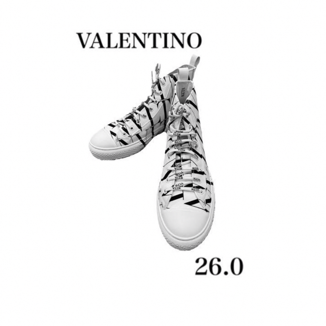 VALENTINO - 【超美品】VALENTINO GARAVANI◇ロゴ ハイカット VALENTINO - 【超美品】VALENTINO GARAVANI◇ロゴ ハイカット