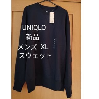 ユニクロ(UNIQLO)の新品・ユニクロ　スウェットシャツ・メンズXL・ネイビー(スウェット)