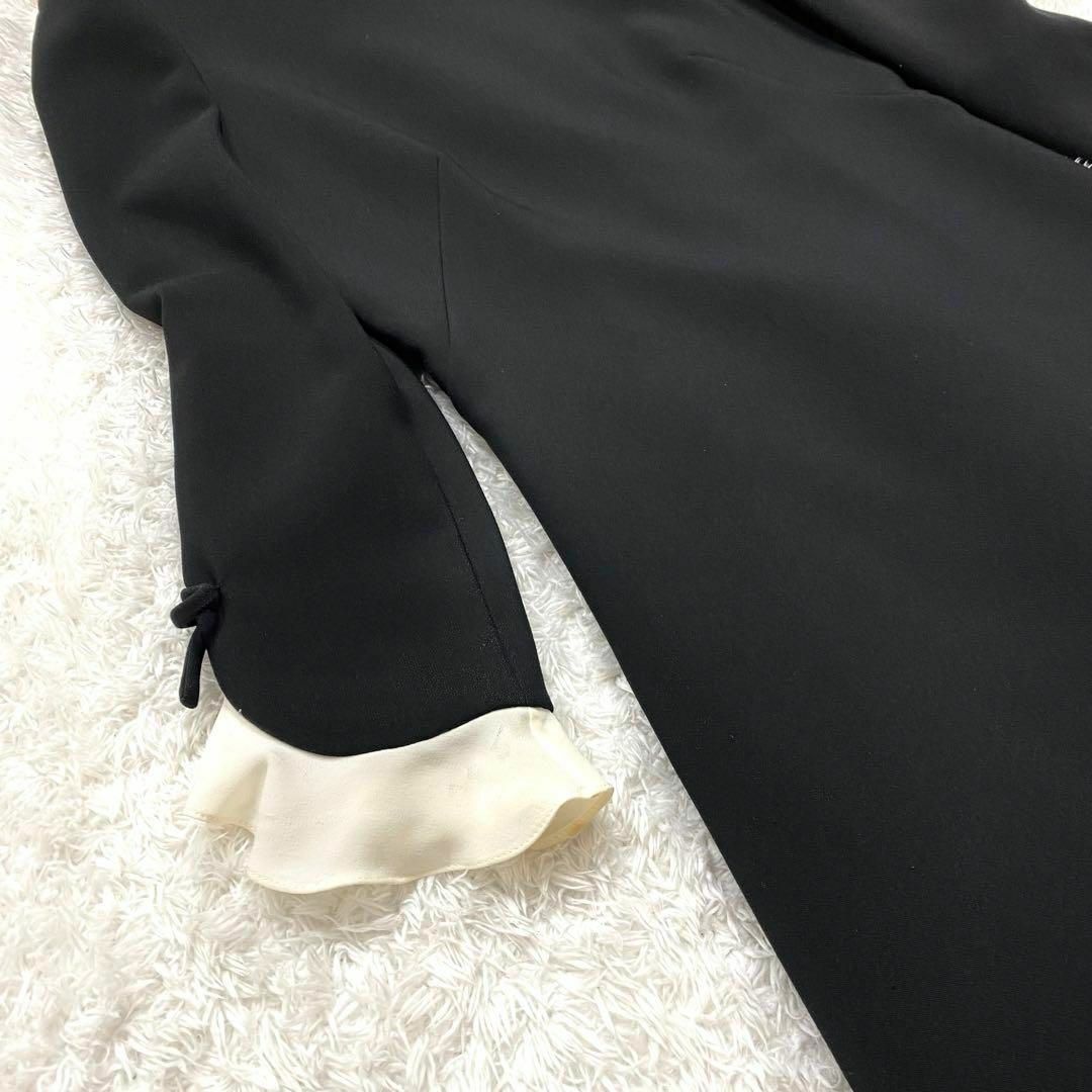 ケイトスペード　袖リボン　フリル　ワンピース　ブラック　4  XL 大きいサイズ