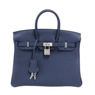 エルメス(Hermes)の　エルメス HERMES バーキン25 B刻 ブルードプリュス シルバー金具 トゴ レディース ハンドバッグ(ハンドバッグ)