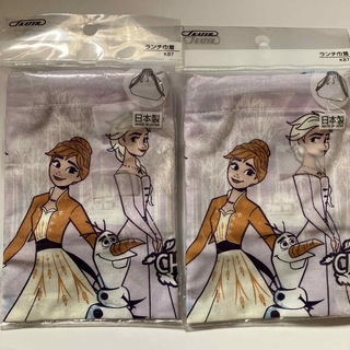 アナと雪の女王 - 新品 2枚セット アナと雪の女王 ランチ巾着 弁当入れ 綿100％ スケーター製