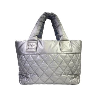 シャネル(CHANEL)のCHANEL シャネル コココクーン ナイロン ショルダーバッグ シルバー A-0848(ハンドバッグ)