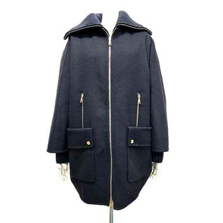 モンクレール(MONCLER)の【中古】MONCLER モンクレール コート レディース ACANTHUS 3WAY インナーダウン付きコートカシミヤ混 ウールコート ダウンコート ネイビー サイズ1(その他)