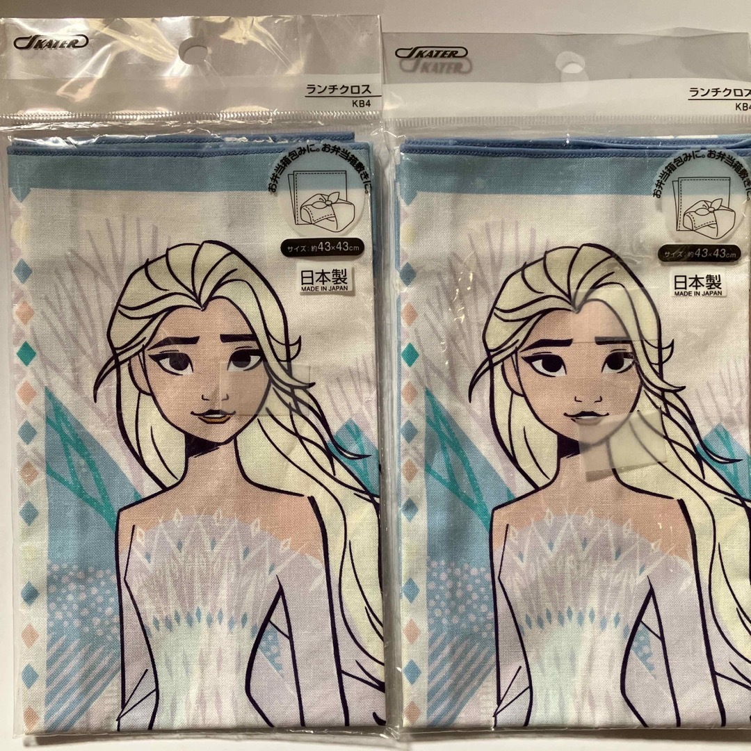 アナと雪の女王(アナトユキノジョオウ)の新品 2枚セット アナと雪の女王 綿100％ ランチクロス弁当包み スケーター製 インテリア/住まい/日用品のキッチン/食器(弁当用品)の商品写真