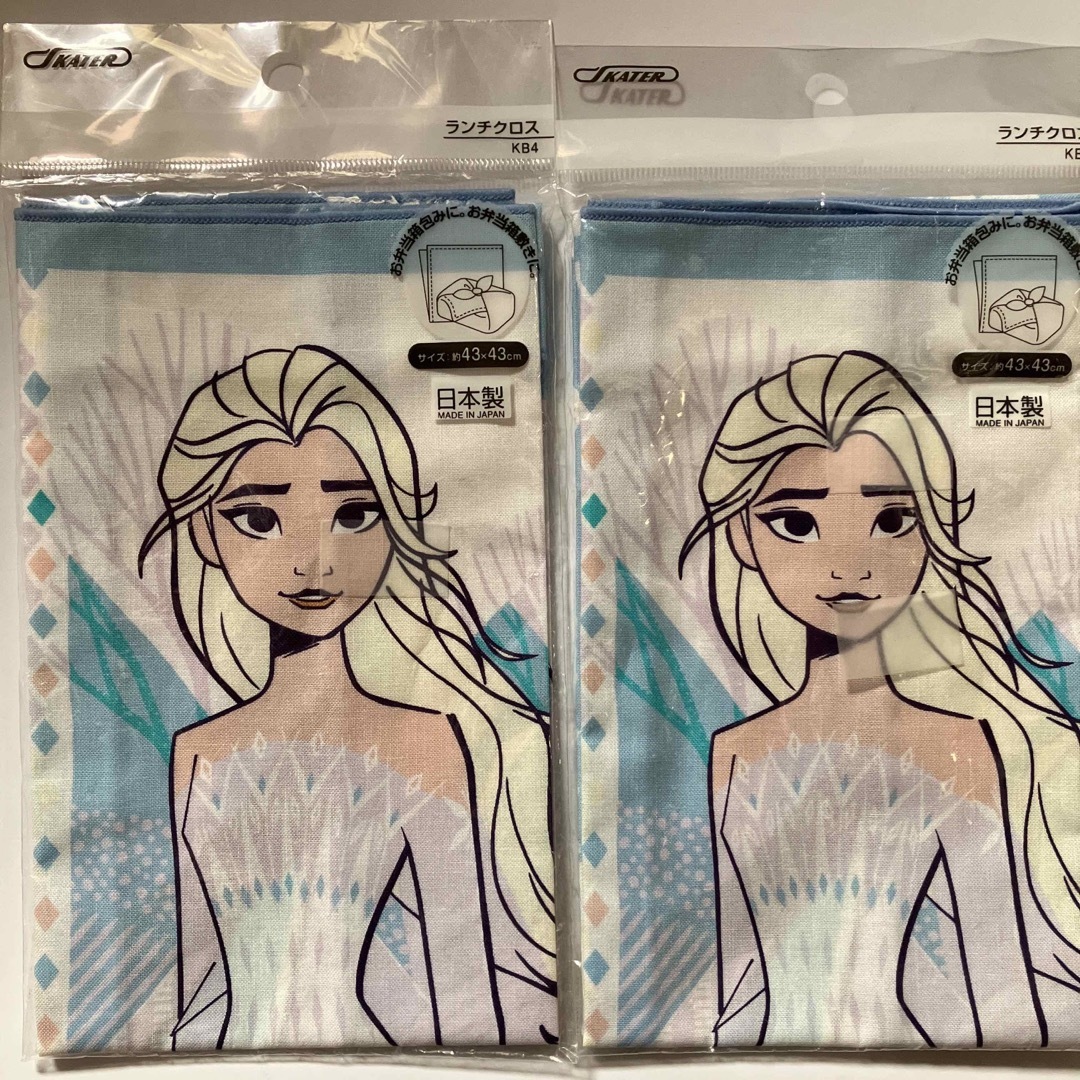 アナと雪の女王(アナトユキノジョオウ)の新品 2枚セット アナと雪の女王 綿100％ ランチクロス弁当包み スケーター製 インテリア/住まい/日用品のキッチン/食器(弁当用品)の商品写真