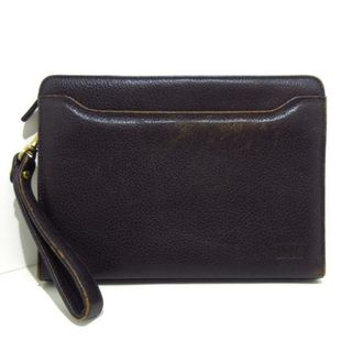 超可爱の DAKS ブラック チェック レザー ダブルジップ セカンドバッグ 超可爱の DAKS ブラック チェック レザー ダブルジップ セカンドバッグ