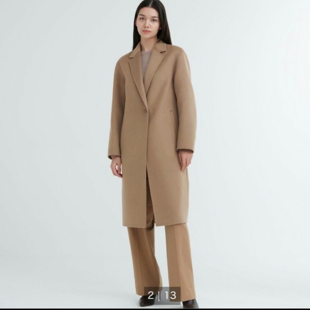 UNIQLO - UNIQLOダブルフェイスロングコート新品の通販 by UNIQLO - UNIQLOダブルフェイスロングコート新品の通販 by