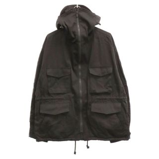 ヨウジヤマモト(Yohji Yamamoto)のYohji Yamamoto POUR HOMME ヨウジヤマモト プールオム 23AW HOODED MILITARY JACKET M-65 ミリタリージャケット ブラック HJ-Y04-046(ミリタリージャケット)