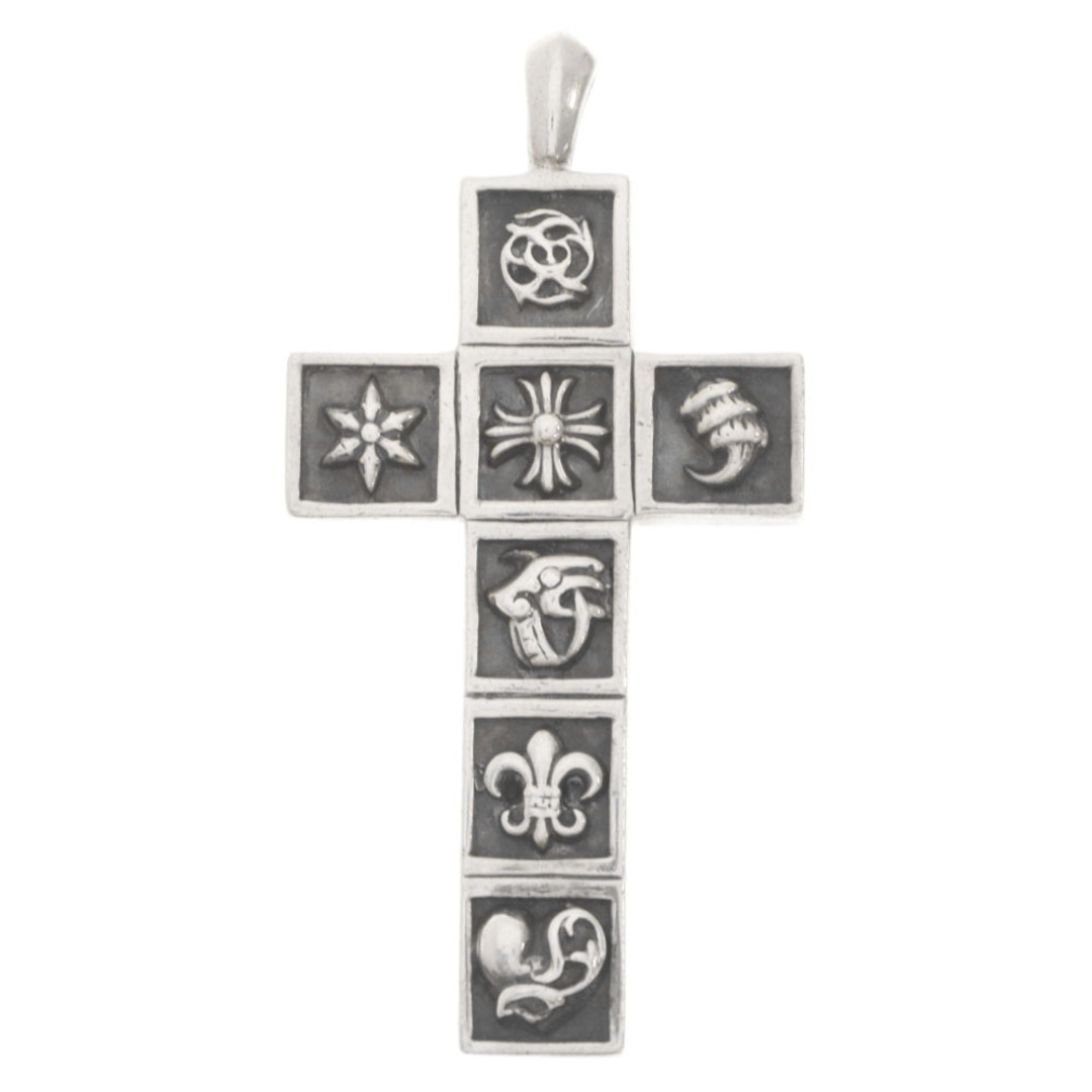 Chrome Hearts(クロムハーツ)のCHROME HEARTS クロムハーツ MULTI FRAMED CROSS PENDANT マルチフレームド クロス ペンダント ペンダントトップ ネックレストップ シルバー メンズのアクセサリー(ネックレス)の商品写真