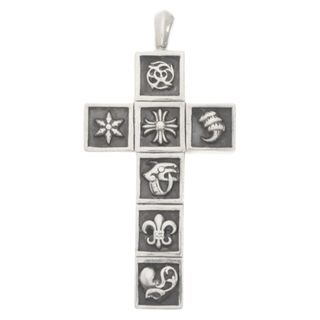 クロムハーツ(Chrome Hearts)のCHROME HEARTS クロムハーツ MULTI FRAMED CROSS PENDANT マルチフレームド クロス ペンダント ペンダントトップ ネックレストップ シルバー(ネックレス)