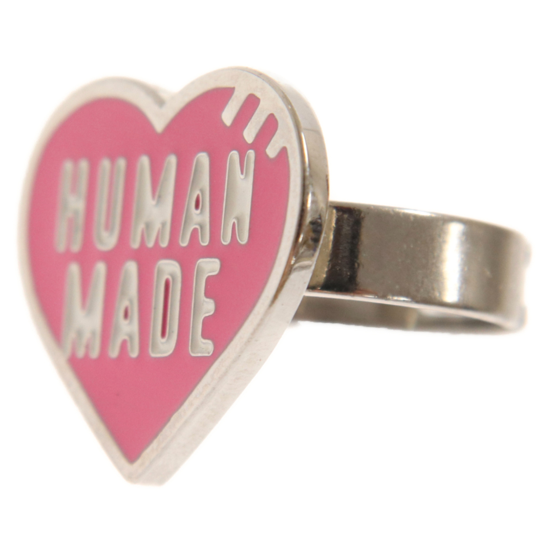 HUMAN MADE(ヒューマンメイド)のHUMAN MADE ヒューマンメイド 22SS HEART RING Pink ロゴ ハート リング ハートリング 指輪 ピンク 15号 メンズのアクセサリー(リング(指輪))の商品写真