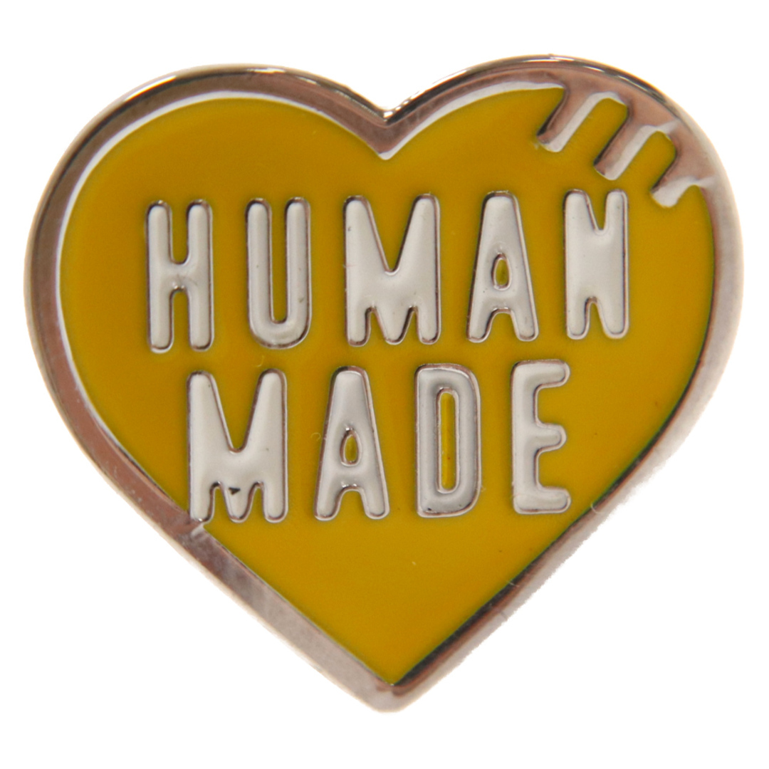 HUMAN MADE(ヒューマンメイド)のHUMAN MADE ヒューマンメイド 22SS HEART RING Pink ロゴ ハート リング ハートリング 指輪 イエロー 15号 メンズのアクセサリー(リング(指輪))の商品写真