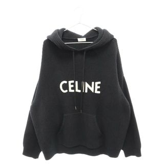 セリーヌ(celine)のCELINE セリーヌ 21AW フロントロゴニットプルオーバーパーカー ブラック 2A85W423P(パーカー)