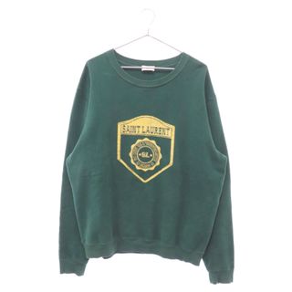 サンローラン(Saint Laurent)のSAINT LAURENT PARIS サンローランパリ 22SS Sweatshirt Vert/Jaune プリントスウェットトレーナー 686608 Y36RN グリーン(スウェット)