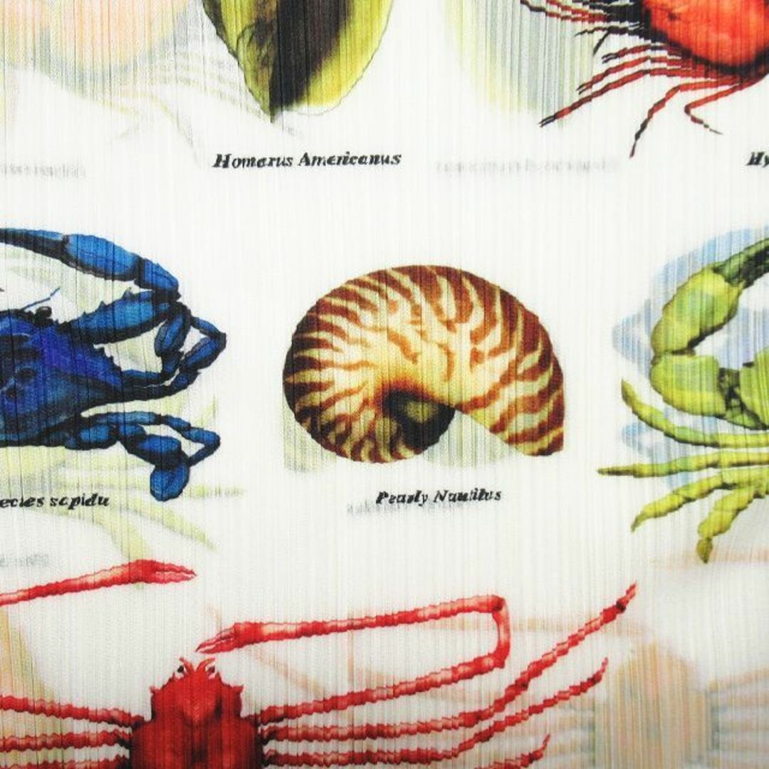 美品 2007 プリーツプリーズ 海洋生物 トップス カットソー /◎ME1 レディースのトップス(カットソー(半袖/袖なし))の商品写真