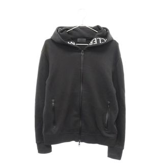 モンクレール(MONCLER)のMONCLER モンクレール MAGLIA CARDIGAN フードロゴジップアップパーカー ブラック H20918G00035(パーカー)