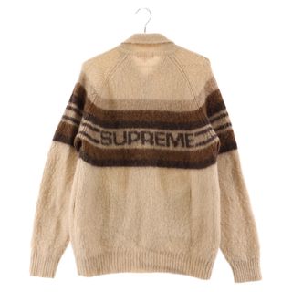 シュプリーム(Supreme)のSUPREME シュプリーム 19AW Brushed Wool Zip Up Sweater ブラッシュド ウールボーダーニットジップセーター ホワイト(ニット/セーター)