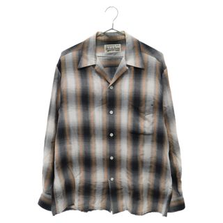 ワコマリア(WACKO MARIA)のWACKO MARIA ワコマリア 22SS OMBRE CHECK OPEN COLLAR SHIRT オンブレチェック オープンカラー長袖シャツ オレンジ 22SS-WMS-OC16(シャツ)