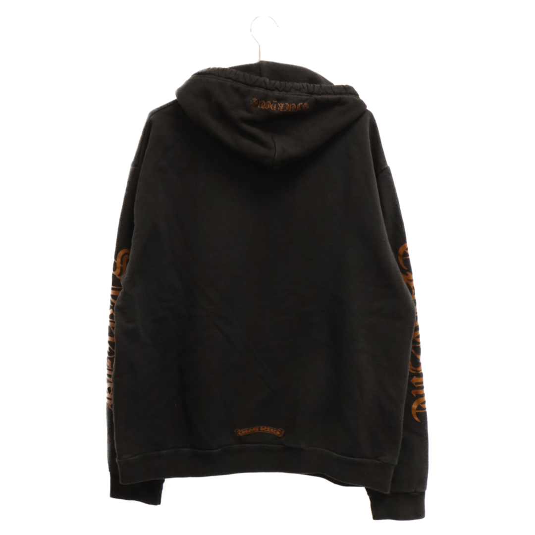 Chrome Hearts(クロムハーツ)のCHROME HEARTS クロムハーツ SWTSHRT PLVR 袖プリントプルオーバーパーカー ブラック/ブラウン メンズのトップス(パーカー)の商品写真