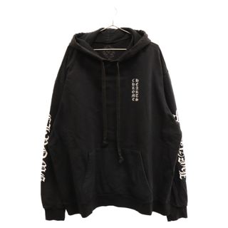 クロムハーツ(Chrome Hearts)のCHROME HEARTS クロムハーツ SWTSHRT PLVR アームロゴプリントプルオーバーパーカー ブラック/ホワイト(パーカー)