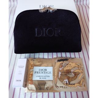 ディオール(Dior)のDIOR【新品】2024　ノベルティ　ディオール　ポーチ　ブラック　サンプル3種(ポーチ)