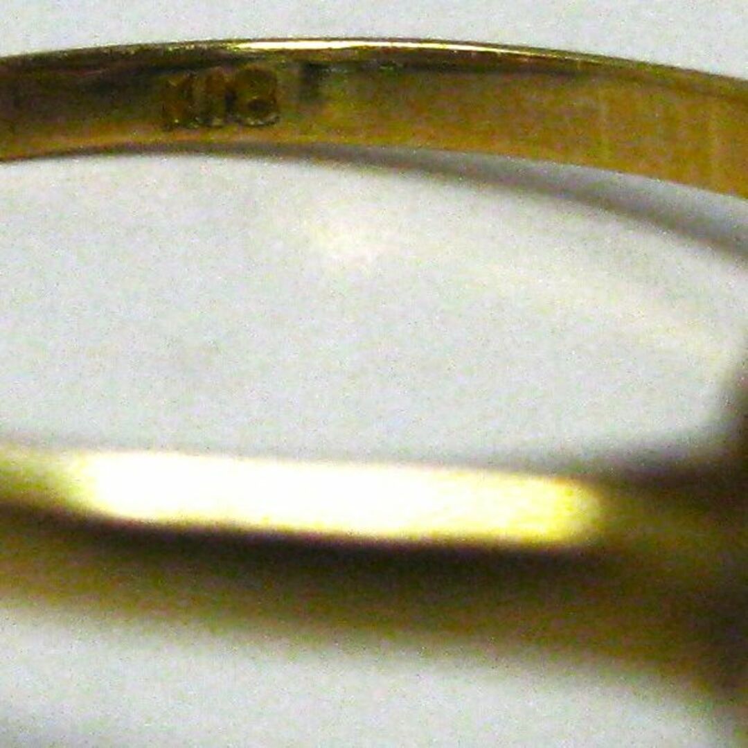 K18 18金 リング 指輪 神秘的なアメシスト 11mm×8mm サイズ#14 レディースのアクセサリー(リング(指輪))の商品写真